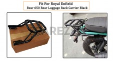 Fit For Royal Enfield Bear 650 Rear Luggage Rack Carrier Black - SPAREZO